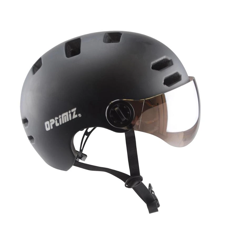 Casque Vélo Urbain à Visière (écran Fumé) 0380 Optimiz – Image 8