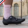 Chaussettes De Cyclisme : Rose Poudrée