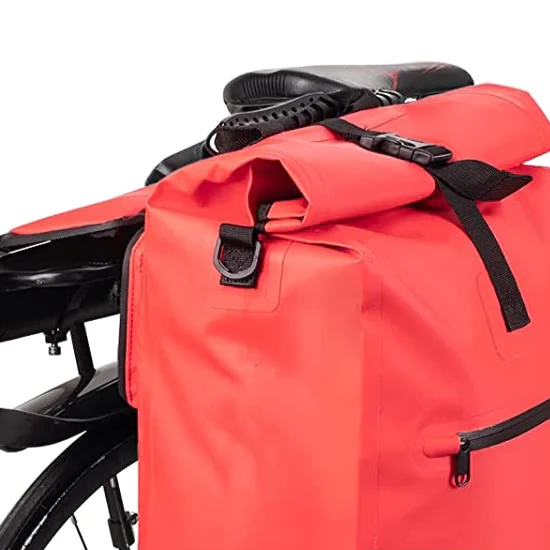 Sac à Dos Sacoche Vélo Porte Bagage Rouge – Image 2